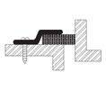 Reese DS70C 24" Door Jamb Weatherstrip - Clear Anodized Aluminum - Neoprene Insert