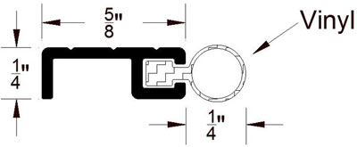 
Door Jamb Weatherstrip - Mill Finish Aluminum - Vinyl Insert