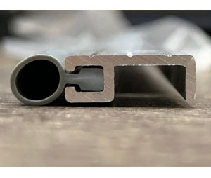 Reese DS75A 84" Door Jamb Weatherstrip - Mill Finish Aluminum - Vinyl Insert