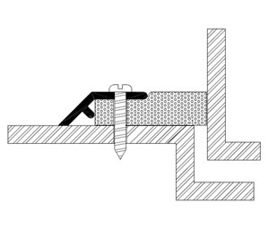 Reese DS76C 24" Door Jamb Weatherstrip - Clear Anodized Aluminum - Neoprene Insert