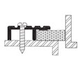 Reese DS77C 24" Door Jamb Weatherstrip - Clear Anodized Aluminum - Neoprene Insert