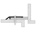 Reese DS78A 24" Door Jamb Weatherstrip - Mill Finish Aluminum - Neoprene Insert