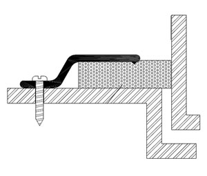 Reese DS79C 36" Door Jamb Weatherstrip - Clear Anodized Aluminum - Neoprene Insert