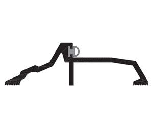 Reese S485APR 36" Panic Type Threshold - Mill Finish Aluminum - W/ Black Polyprene Insert