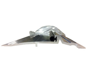 Reese S486APR 36" Panic Type Threshold - Mill Finish Aluminum - W/ Black Polyprene Insert