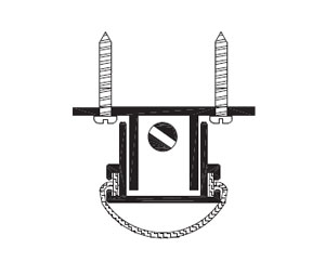 Reese 372A 36" Automatic Door Bottom with Vinyl insert - Mill Finish Aluminum - Recess Mount (full 36" Length and not prefit)