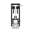Reese 521C 36" Automatic Door Bottom with Sponge Neoprene and Pile Seal insert - Clear Anodized Aluminum - Surface Mount