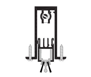 Reese 943A 40" Automatic Door Bottom with Nylon Brush and Pile Seal insert - Mill Finish Aluminum - Recess Mount