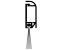Reese 955D 24 Door Bottom with 11/16" Nylon Brush Dark Bronze Anodized Aluminum 24" Length