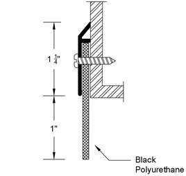 Reese 701B 72" Door Sweep - Architectural Brass - Polyurethane Insert