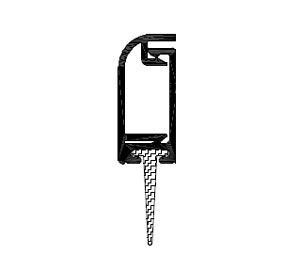 Reese 810G 28" Door Sweep Weatherstrip with Viny Insert - 13/32"H x 1"H - Gold Anodized Aluminum