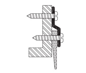 Reese 92C 96" Door Sweep/Astragal - Clear Anodized Aluminum - Neoprene Insert