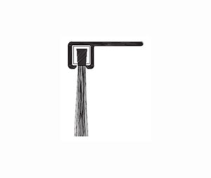 Reese 984C 24" Door Sweep Weatherstrip - Clear Anodized Aluminum - Nylon Brush Insert