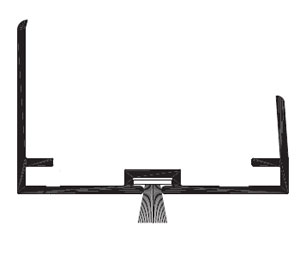 Reese DB590CP 30" Door Shoe with Extender and Pile Insert - 1-3/4" Width - Clear Anodized Aluminum