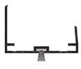 Reese DB590DP 24" Door Shoe with Extender and Pile Insert - 1-3/4" Width - Dark Bronze Anodized Aluminum