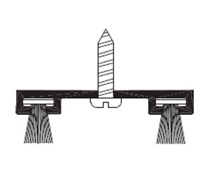 Reese DB591DP 34" Door Shoe with Pile insert - 1-1/4" Width - Dark Bronze Anodized Aluminum