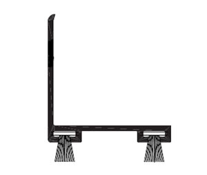 Reese DB593AP 34" Door Shoe with Extender and Pile insert - 1-3/16" Width - Mill Finish Aluminum