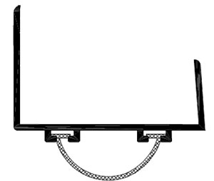 Reese DB594AU 36" Door Shoe with Extender and Polyurethane insert -1-3/4" Width - Mill Finish Aluminum