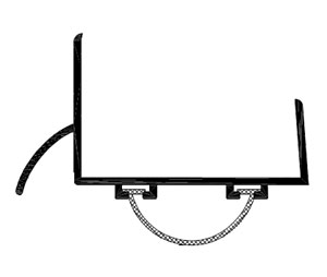 Reese DB595DU 34" Door Shoe with Extender and Polyurethane insert - 1-3/4" Width - Dark Bronze Anodized Aluminum