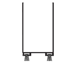 Reese DB600CP 84" Door Shoe with Extender and Pile insert - 1-15/16" Width - Clear Anodized Aluminum