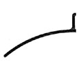 Reese R201A 72" Extended Raindrip Drip Cap Weatherstrip - 2-1/2"W x 1-1/2"H - Mill Finish Aluminum