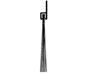 Reese 960BLK 78" Door Sweep Weatherstrip - Black Anodized Aluminum - Nylon Brush Insert