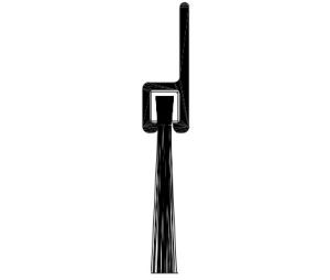 Reese 962BLK 34" Door Sweep Weatherstrip - Black Anodized Aluminum - Nylon Brush Insert
