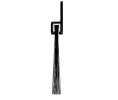 Reese 963BLK 24" Door Sweep Weatherstrip - Black Anodized Aluminum - Nylon Brush Insert