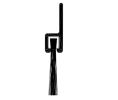 Reese 967BLK 24" Door Sweep Weatherstrip - Black Anodized Aluminum - Nylon Brush Insert