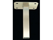 Reeve RV18S-N Satin Nickel Fixed Square Steel Table Leg 18" - 1 Each