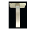 Reeve RV18S-N Satin Nickel Fixed Square Steel Table Leg 18" - 1 Each
