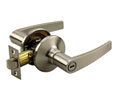 Richelieu 1140SNBKBC Residential Lockset - Straight Lever with 4-Way Latch - Privacy (C15)