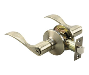 Richelieu 1142ABBKLBC Wave Lever with 4-Way Latch - Privacy Left (C5)