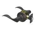 Richelieu 1142ORBBKLBC Wave Lever with 4-Way Latch - Privacy Left (C10B)