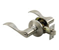 Richelieu 1142SSBKLBC Wave Lever with 4-Way Latch - Privacy Left (C32)