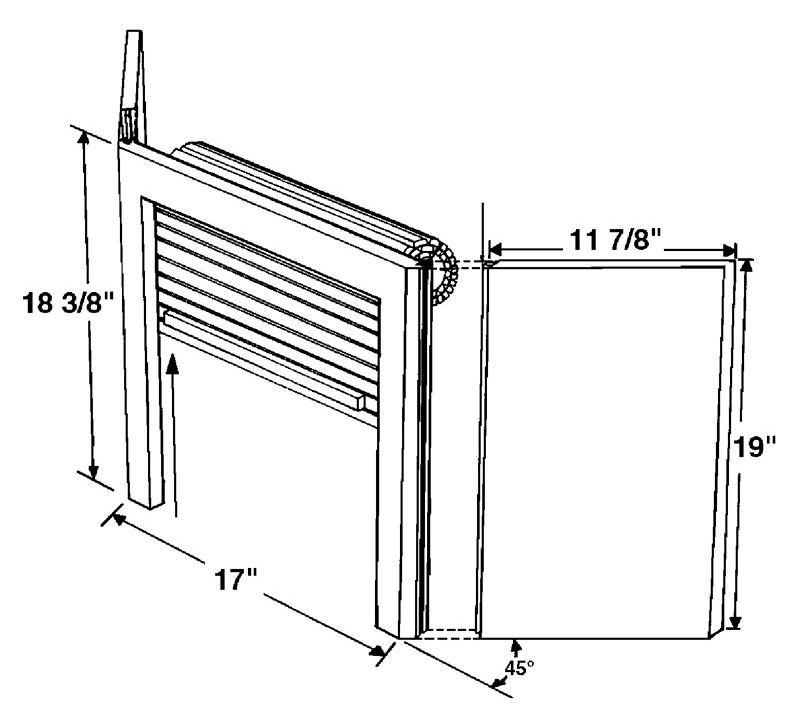 Richelieu 274300 Wood Corner Garage Pine Fiber, White Finish
