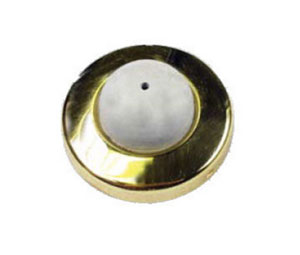 Richelieu 404B3 Small Convex Wall Mounted Door Stop - Polished Brass