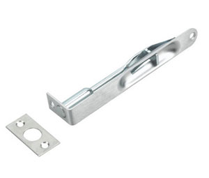 Richelieu 63BCV 6" Door Flush Bolt with 5/8" Radius End - Brushed Chrome