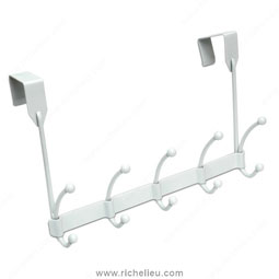 Richelieu 77901 Over-the-Door Bar - 5-Hook, White