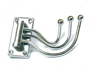 Richelieu BP97843140 Swivel Hook - Triple, Chrome