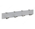 Richelieu NH118211430195 Contemporary Panel Hook - White, Brushed Nickel
