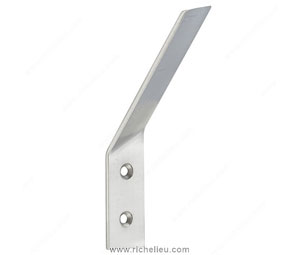 Richelieu RH1283011195 Contemporary Metal Hook - Single, Brushed Nickel