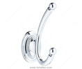 Richelieu RH1403021140 Classic Metal Hook - Double, Chrome
