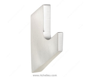 Richelieu RH2313011195 Contemporary Metal Hook - Single, Brushed Nickel