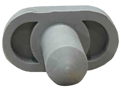 Silencing Bumper for Wood Doors - Grey