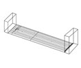 Rixson PHx1x700x24x625 Polished Chrome Plated Brass Type 1 Complete Threshold 1/4"H x 7"W x 24"L - Center Hung