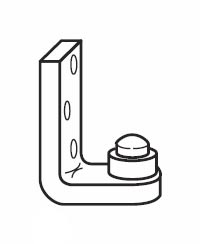 Rixson 12711 Jamb Portion & Stud Assembly 127-3/4