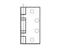 Rixson 254545 PK Special Offset Hinges (3)