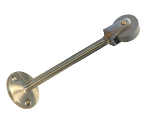 Rockwood 456L-619 Satin Nickel Plated Clear Coated Brass Straight Roller Stop