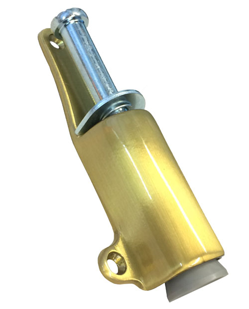Rockwood 459606 Satin Clear Coated Brass Spring Loaded Plunger Stop